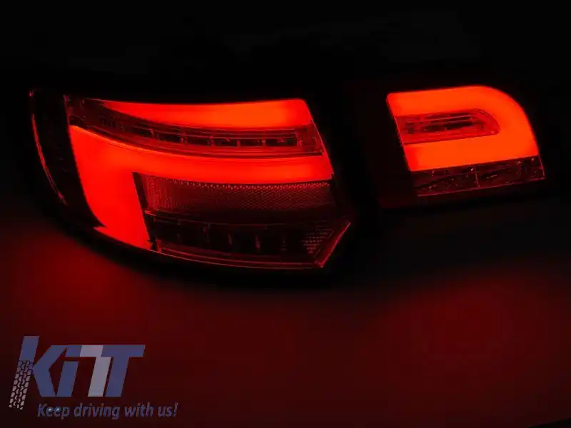 Kit de stopuri LED de tuning potrivit pentru Audi A3 8P sportback 2003-2008 bază fumurie, stânga și dreapta-image-6151645