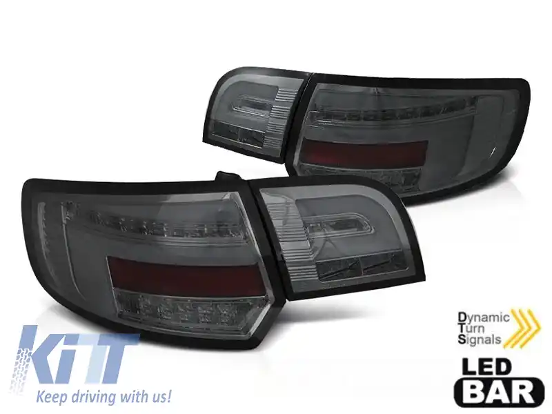 Kit de stopuri LED de tuning potrivit pentru Audi A3 8P sportback 2003-2008 bază complet fumurie, stânga și dreapta