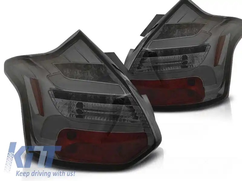 Kit de stopuri LED de tuning potrivit pentru Ford Focus III hatchback 2011-10.2014 fumurii, stânga și dreapta