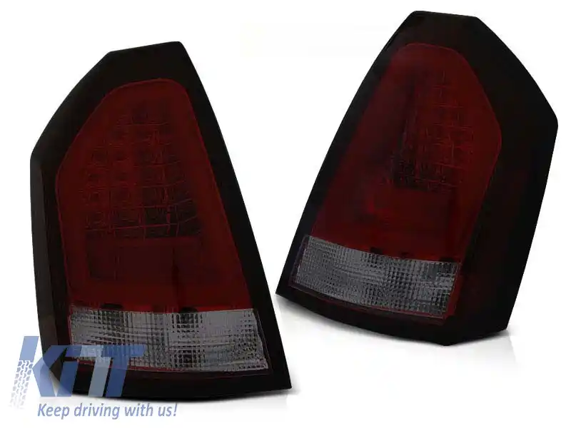 Kit de stopuri LED de tuning potrivit pentru Chrysler 300C 2005-2008 roșu/întunecat, stânga și dreapta
