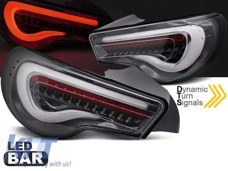 Kit de stopuri LED de tuning potrivit pentru Toyota GT86 2012-2021 cu bază din carbon, stânga și dreapta-image-6237921