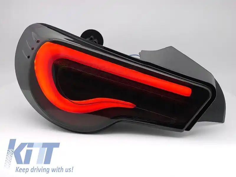 Kit de stopuri LED de tuning potrivit pentru Toyota GT86 2012-2021 cu bază fumurie roșie, stânga și dreapta-image-6237937