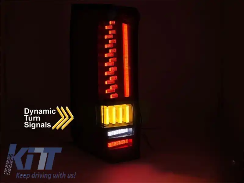 Kit de stopuri LED de tuning potrivit pentru Volkswagen Crafter, MAN TGE după 2017 cu bază roșie, cu semnalizare dinamică, stânga și dreapta-image-6238216