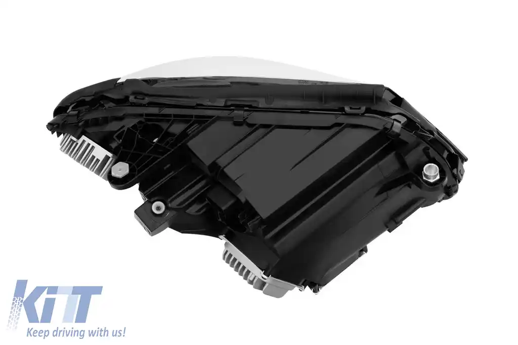 Kit de tuning faruri LED New Design potrivit pentru Mercedes C-Class W205, S205 2014-2018 cu bază cromată, stânga și dreapta-image-6150285