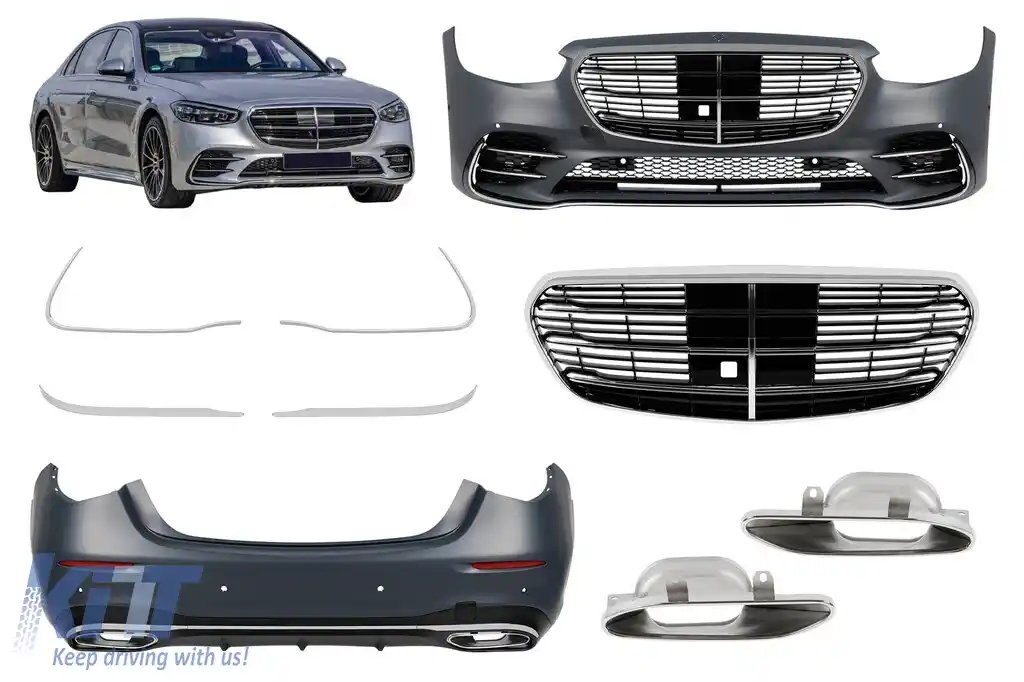 image-58-Kit de tuning stil argintiu potrivit pentru Mercedes S-Class W223 după 2020