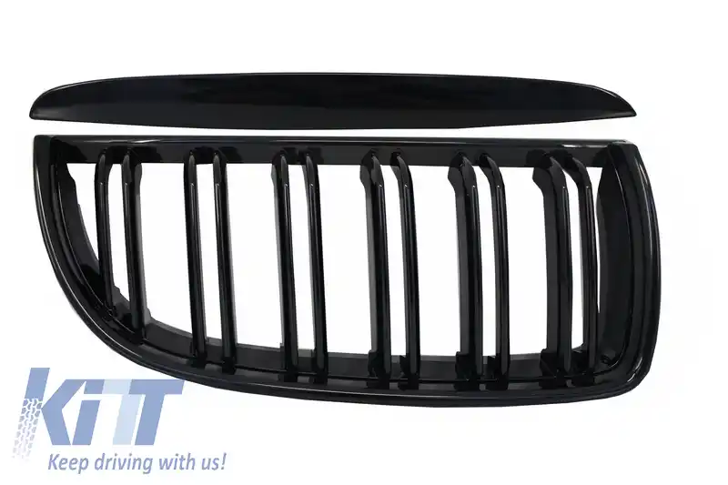 Kit Exterior compatibil cu BMW E90 Seria 3 (2004-2008) Non-Facelift M3 Design cu Grila Dubla Negru Lucios-image-6020714