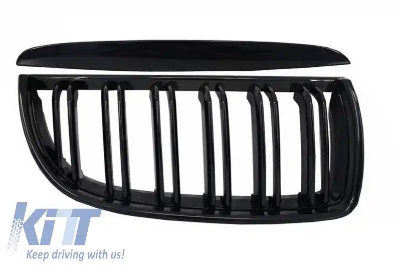 Kit Exterior compatibil cu BMW Seria 3 E90 (2005-2008) M-Technik Design cu Grile Centrale Negru Lucios-image-6039366