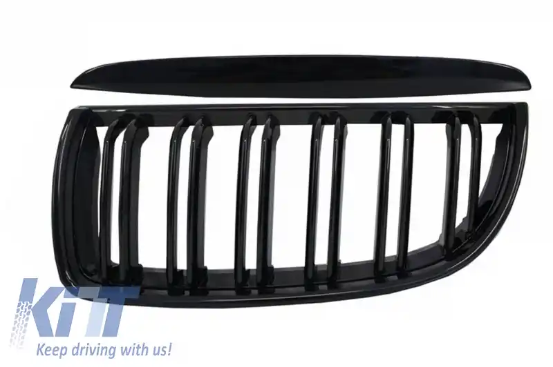 Kit Exterior compatibil cu BMW Seria 3 E90 (2005-2008) M-Technik Design cu Grile Centrale Negru Lucios-image-6039367