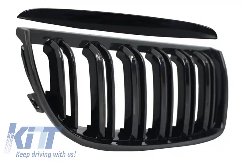 Kit Exterior compatibil cu BMW Seria 3 E90 (2005-2008) M-Technik Design cu Grile Centrale Negru Lucios-image-6039368