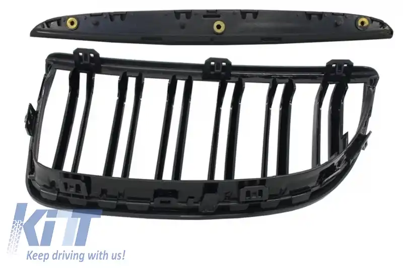 Kit Exterior compatibil cu BMW Seria 3 E90 (2005-2008) M-Technik Design cu Grile Centrale Negru Lucios-image-6039370