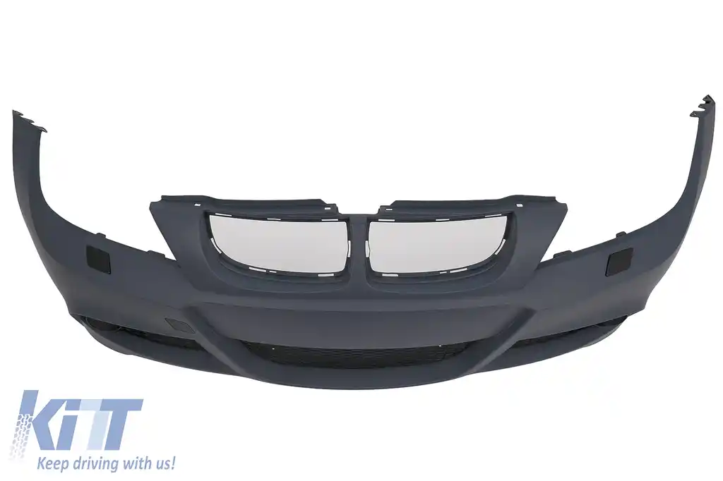 Kit Exterior compatibil cu BMW Seria 3 E90 (2005-2008) M-Technik Design cu Grile Centrale Negru Lucios-image-6100978