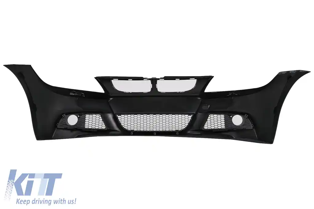 Kit Exterior compatibil cu BMW Seria 3 E90 (2005-2008) M-Technik Design cu Grile Centrale Negru Lucios-image-6100980