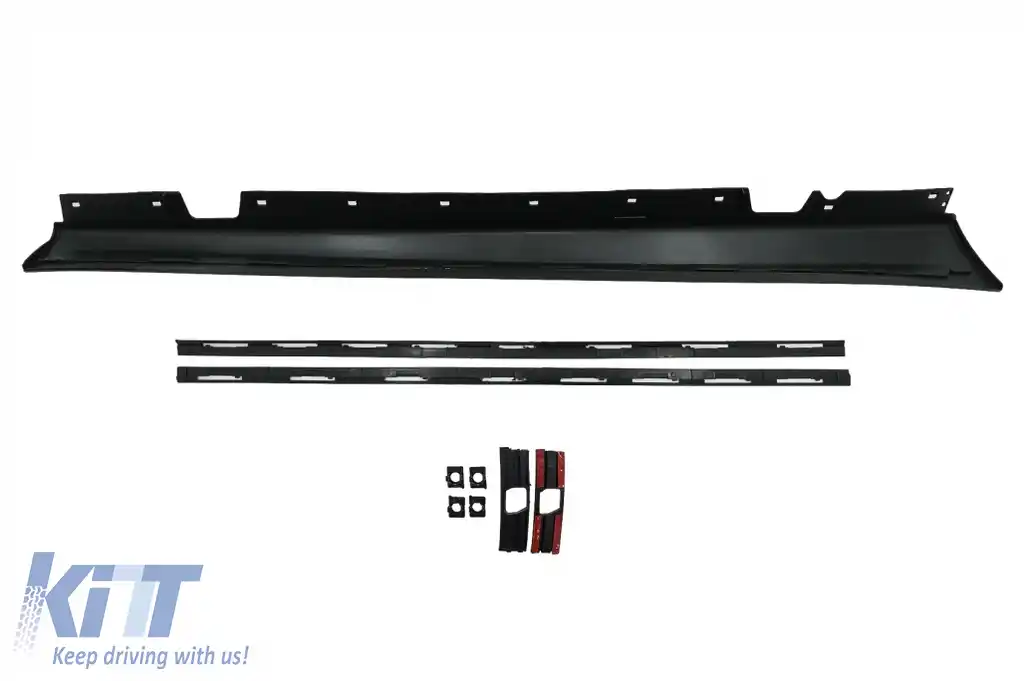 Kit Exterior compatibil cu BMW Seria 3 E90 (2005-2008) M-Technik Design cu Grile Centrale Negru Lucios-image-6100987