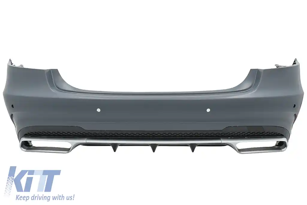 Kit Exterior compatibil cu Mercedes W212 E-Class Facelift (2013-2016) E63 Design cu Ornamente de evacuare-image-6020498
