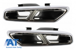 Kit Exterior compatibil cu Mercedes W212 E-Class Facelift (2013-2016) E63 Design cu Ornamente de evacuare-image-6020505