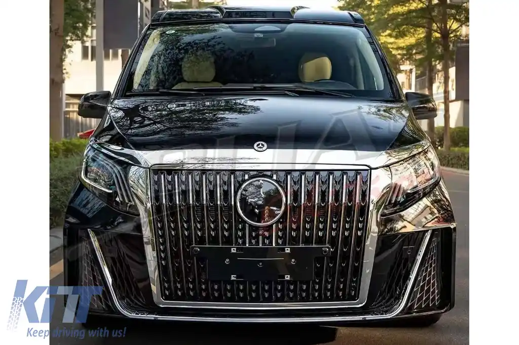 Kit Exterior Complet compatibil cu Mercedes V-Class W447 Vito W448 (2014-) Grila LED Cascada-image-6211441