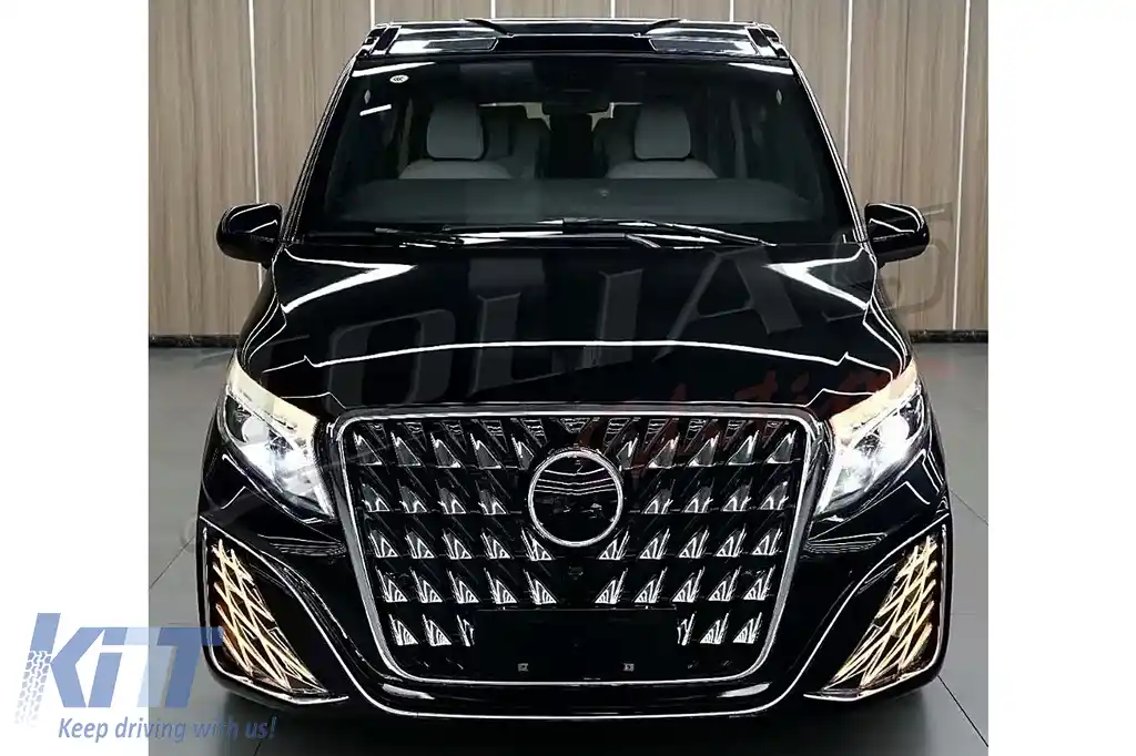 Kit Exterior Complet compatibil cu Mercedes V-Class W447 Vito W448 (2014-) Grila LED Dragon-image-6211446