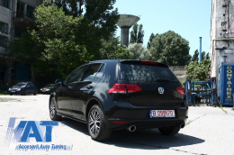 Kit Exterior Complet compatibil cu VW Golf VII 7 2013-2016 GTI Look cu Grila Centrala si Faruri LED DRL-image-6010388