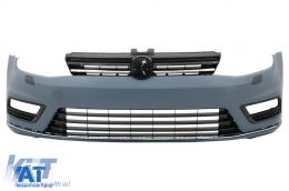 Kit Exterior Complet compatibil cu VW Golf VII 7 (2012-2017) cu Faruri LED Semnal Dinamic R-line Look-image-6058300