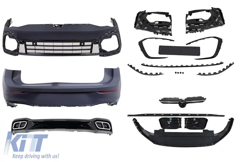 Kit Exterior Complet compatibil cu VW Golf VIII 8 Mk8 MQB (2020-2023) R-line Design-image-6101982