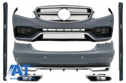 Kit Exterior Complet cu Ornamente pentru evacuare compatibil cu Mercedes E-Class W212 Facelift (2013-2016) E63 Design-image-6045703