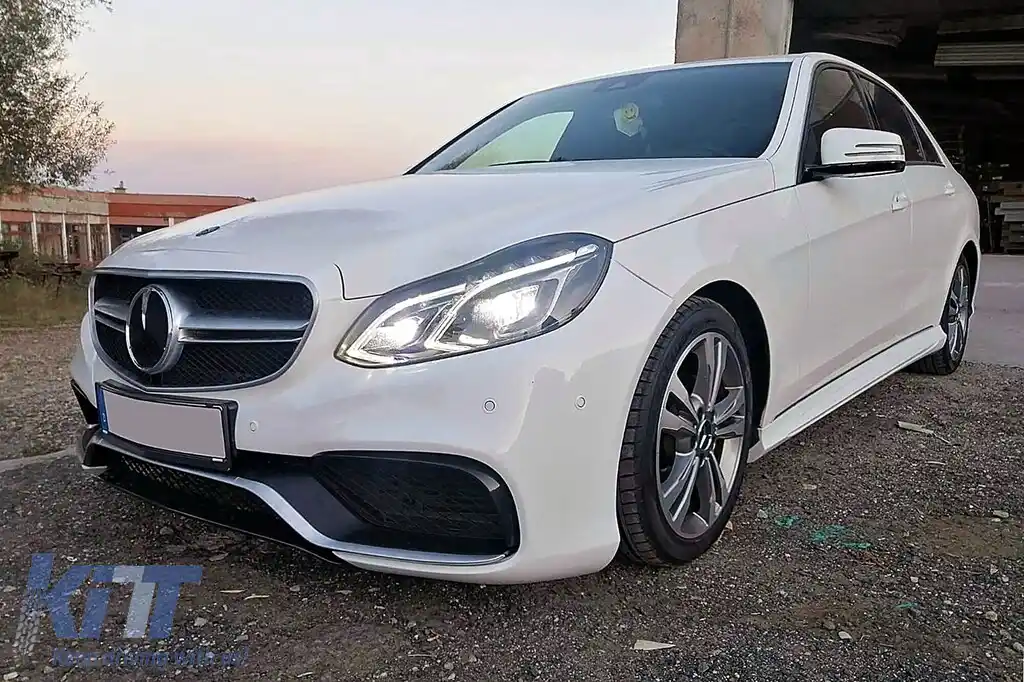 Kit Exterior Complet cu Ornamente pentru evacuare compatibil cu Mercedes E-Class W212 Facelift (2013-2016) E63 Design-image-6113473