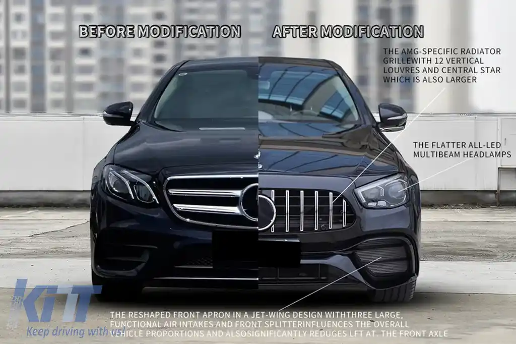 Kit Exterior Complet de Conversie compatibil cu Mercedes E-Class W213 (2016-2019) la Facelift 2020 E63s Design-image-6098864