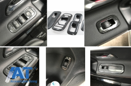 Kit Interior Complet cu Ornamente interior Consola Centrala Spate compatibil cu Mercedes A-Class W177 V177 (2018-Up) Carbon-image-6063767