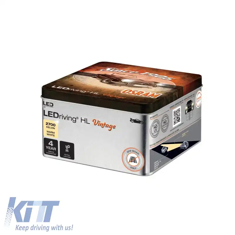Kit LED H1 Osram 12Volți 13Watt LEDriving HL Vintage 2700k 64150DWVNT-2MB 2 buc-image-6312675