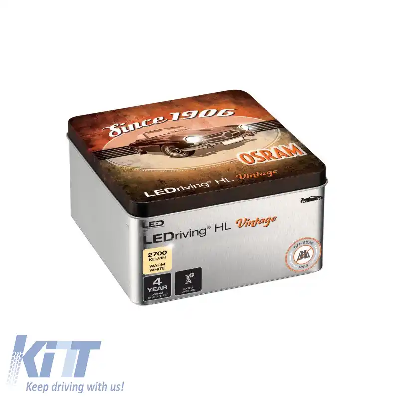 Kit LED H4/R2/H19 Osram 12Volți 14/14Watt LEDriving HL Vintage 2700k 64193DWVNT-2MB 2 buc-image-6312651
