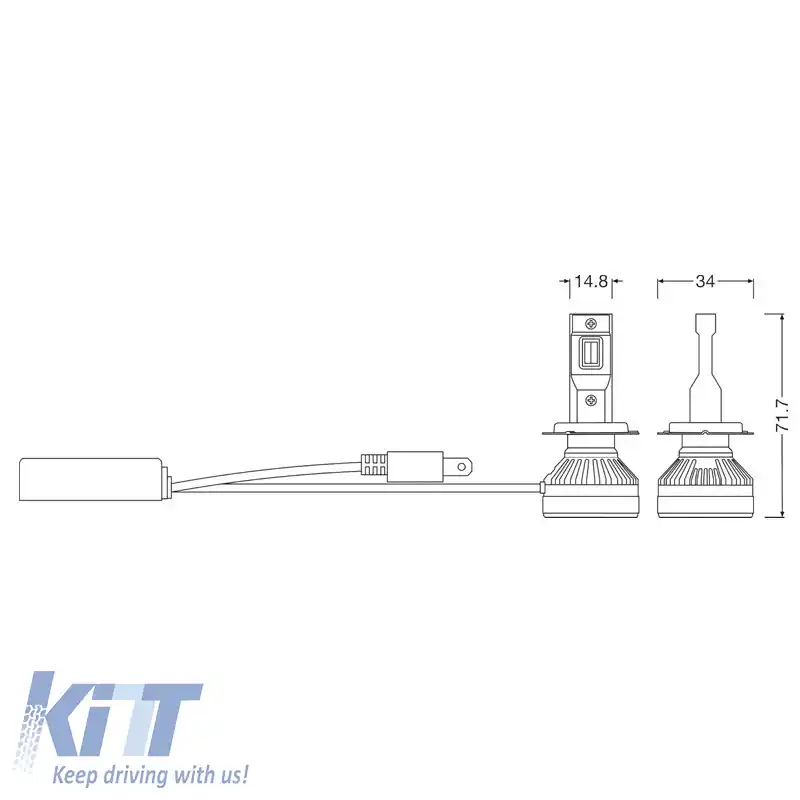 Kit Led H7 Osram Canbus 12volți 45watt Ledriving HL Allseason 2 În 1 60000k-2700k 64210DWALL-2HB 2 Buc-image-6320234