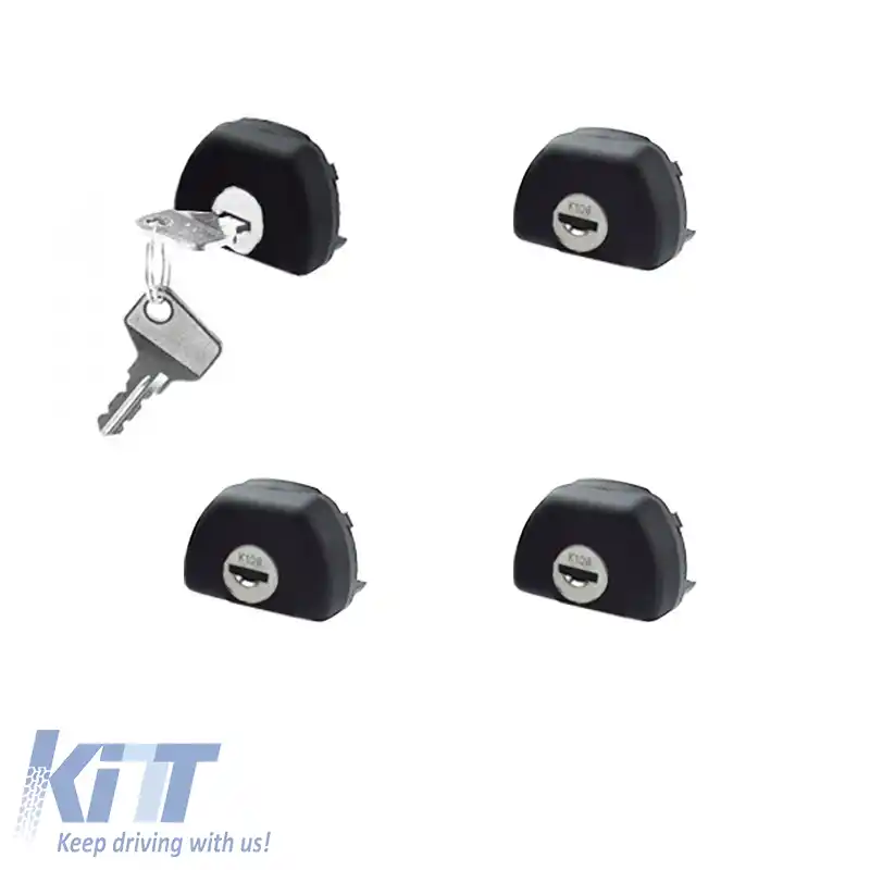 Lacături anti-furt pentru chei, potrivite pentru barele de acoperiș CRUZ Alu Cargo 932-044 Set de 4 piese cu 2 chei