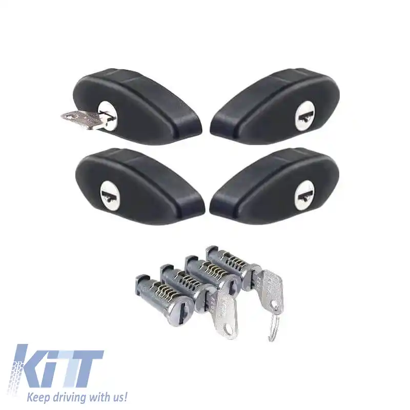 Lacături anti-furt pentru chei, potrivite pentru barele de acoperiș CRUZ Airo 932-047 Set de 4 bucăți cu 2 chei