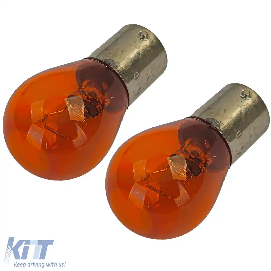Lampa incandescentă pentru indicator BAU15S 12V 21W portocalie (pereche)