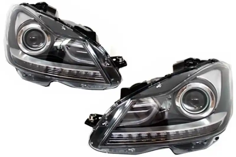 LED DRL Faruri Bi-Xenon compatibil cu Mercedes C-Class W204 Facelift (2011-2014)