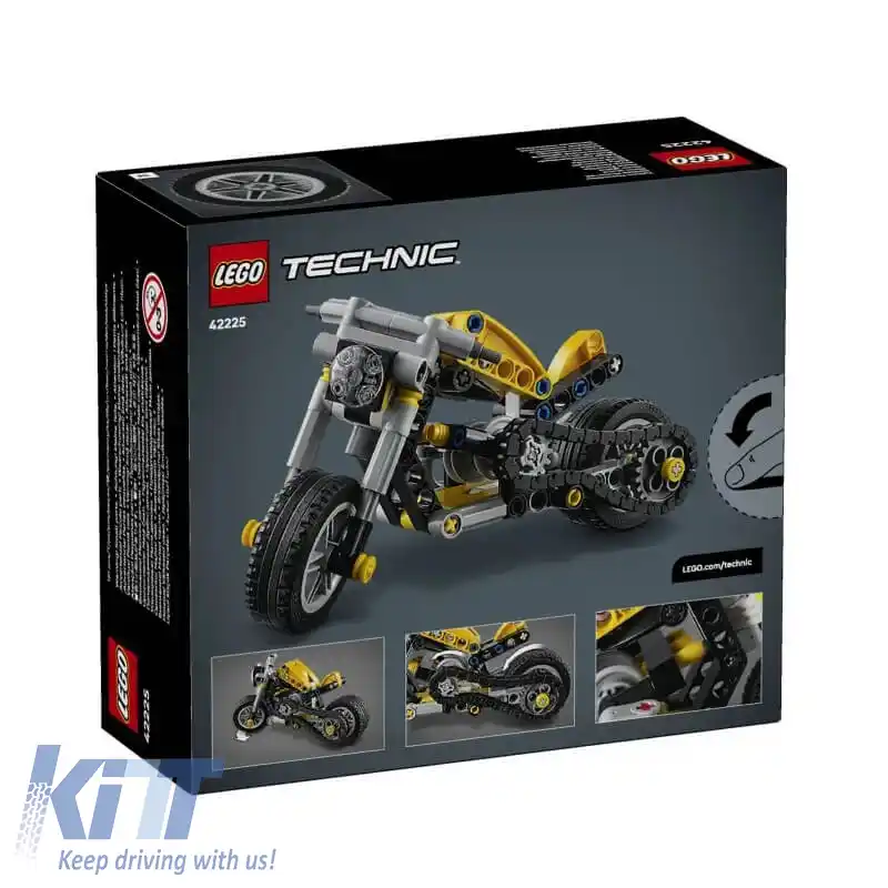 Lego Technic Motocicletă Galbenă potrivită pentru vârste de 5+ 42225-image-6329712