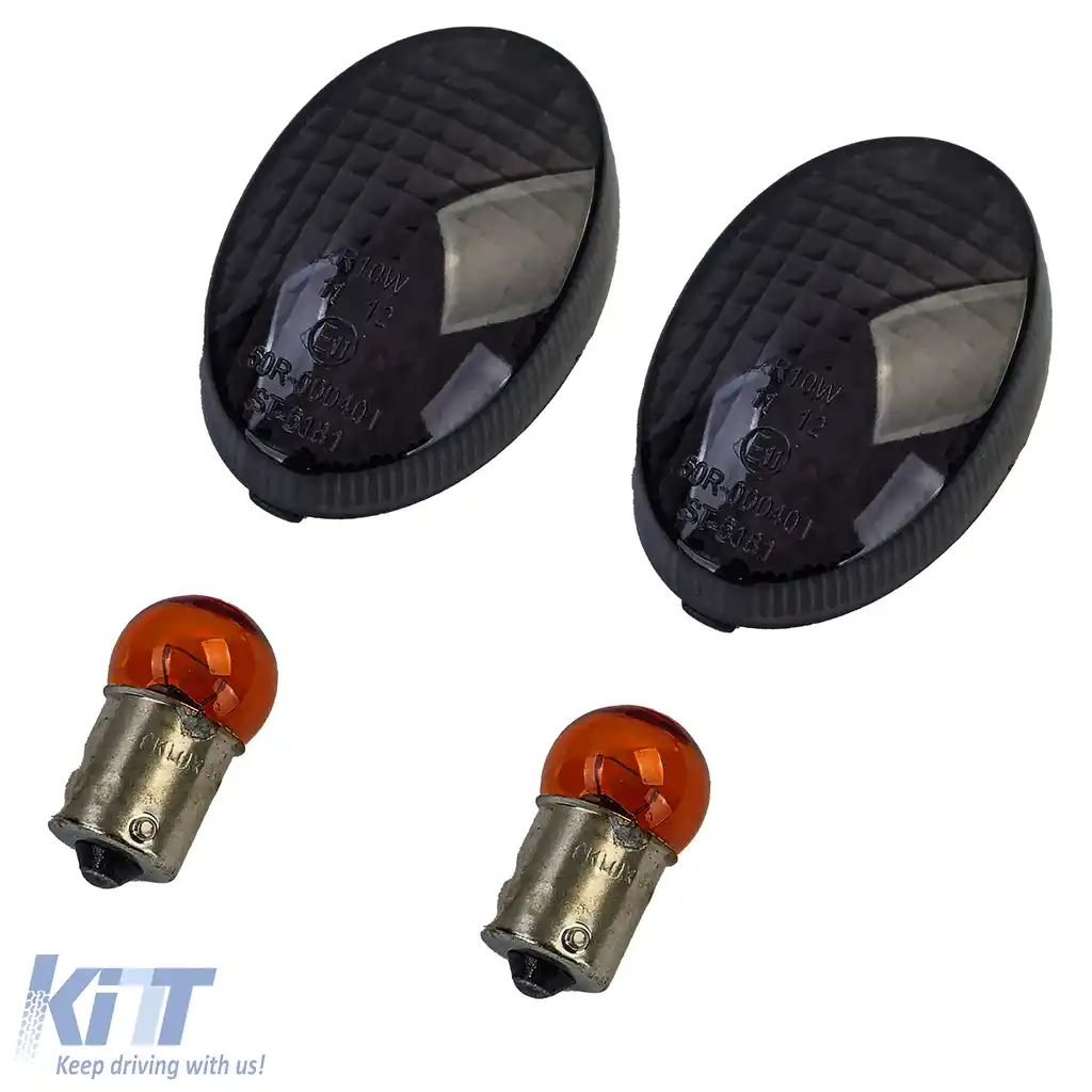 Lentile de semnalizare fumurii, inclusiv becuri, potrivite pentru Yamaha MT03 cu marcaj E