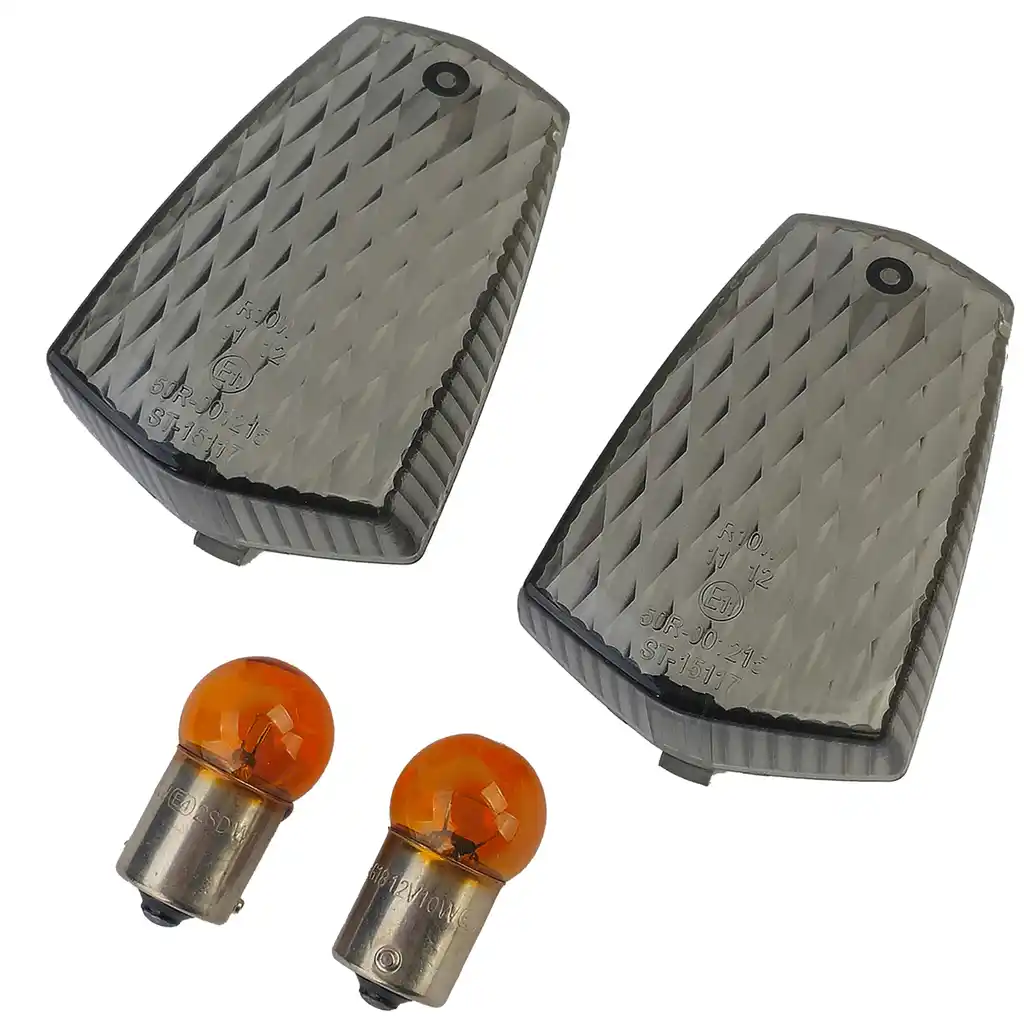Lentile de semnalizare pentru motocicletă, pereche fumurie, potrivite pentru Yamaha FZR FZ XJR XJ TDM 600-1300