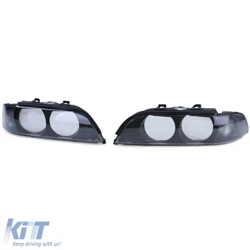 Lentile difuzor pentru faruri, sticlă indicator fumurie, potrivită pentru BMW Seria 5 E39 1995-2000-image-6264288