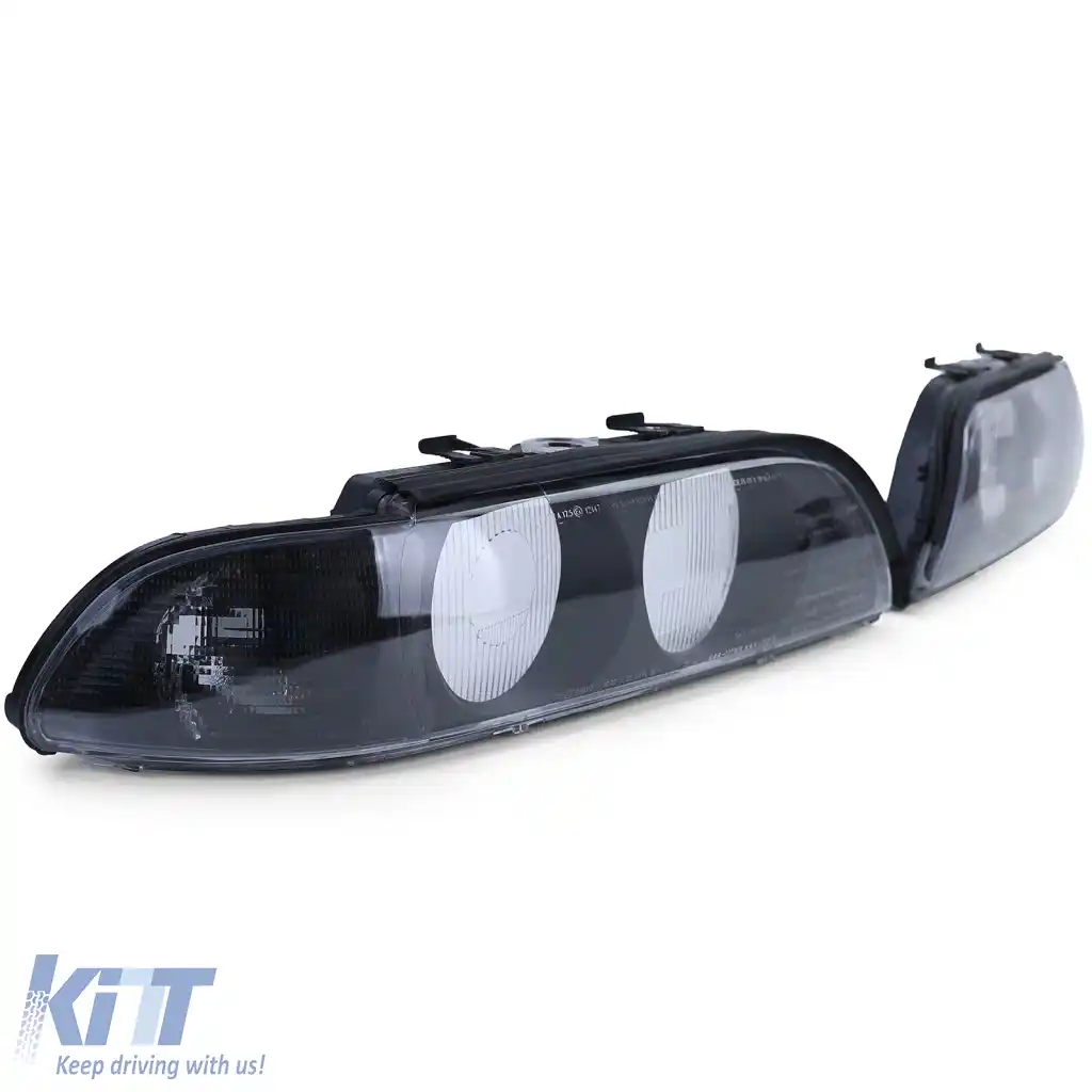 Lentile difuzor pentru faruri, sticlă indicator fumurie, potrivită pentru BMW Seria 5 E39 1995-2000-image-6264289