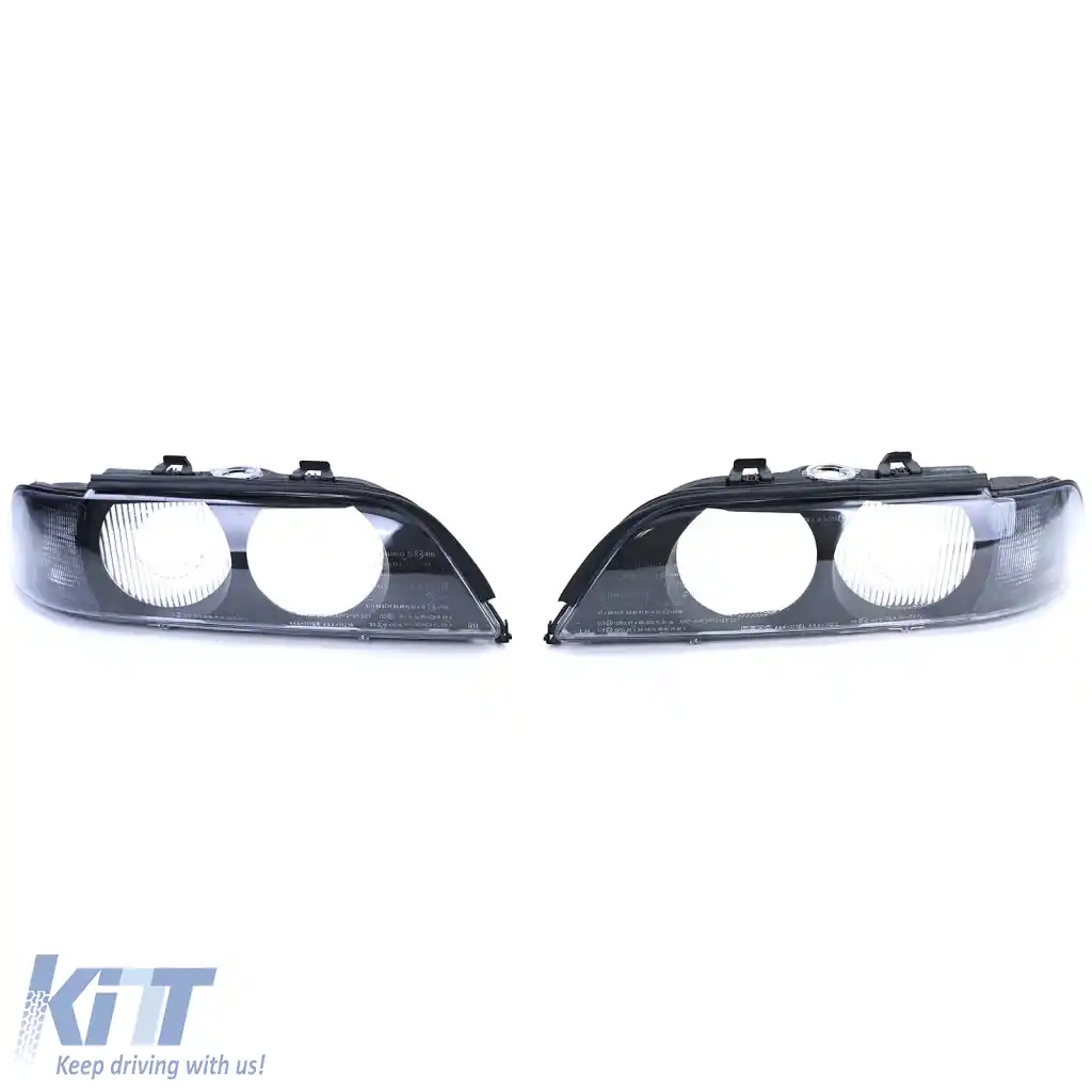 Lentile difuzor pentru faruri, sticlă indicator fumurie, potrivită pentru BMW Seria 5 E39 1995-2000-image-6264291