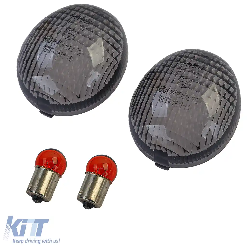 Lentile semnalizatoare motocicletă, pereche fumurie, potrivite pentru Enduro X-limit MBK 50 Yamaha DT50R