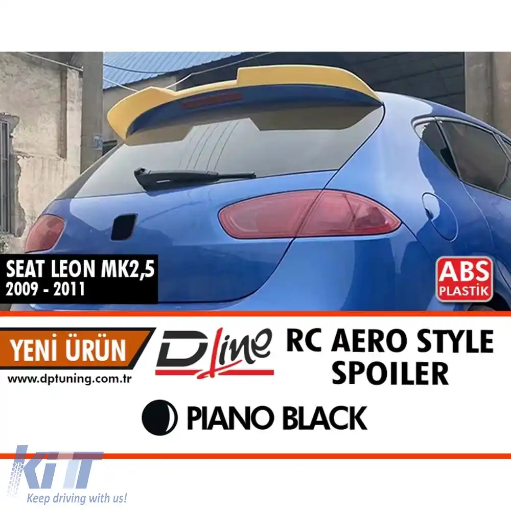 image-46-Leon MK2 FL RC AERO Stil Spoiler Acoperiș Negru Pian ABS / 2009-2012