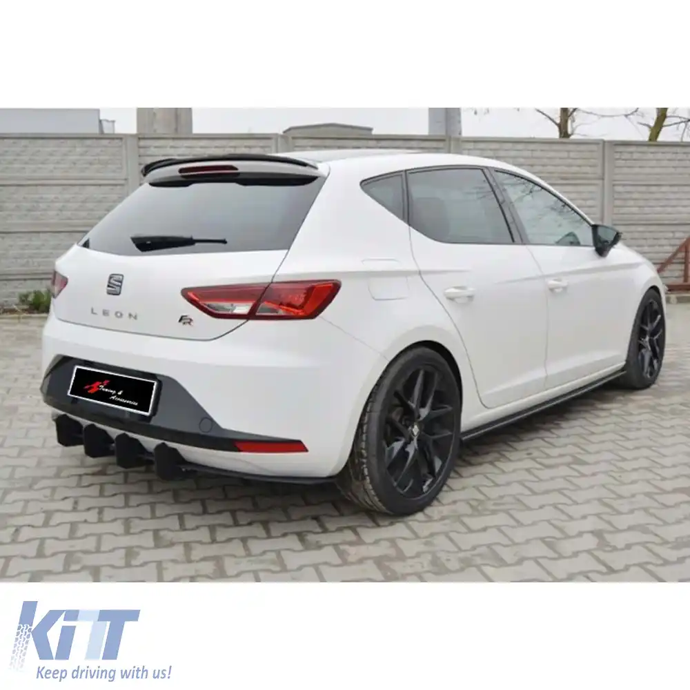 image-70-Leon Mk3 Max Spoiler Spate Cupra/FR Negru Pian Plastic Vacuum / 2012-2020