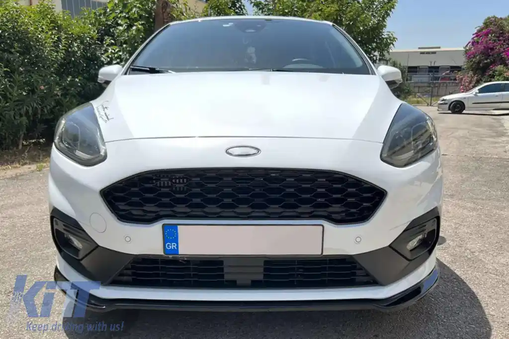 Lip Bara Fata compatibil cu Ford Fiesta Mk8 ST / ST-Line (2017-2021) Negru Lucios-image-6094451