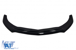 Lip Bara Fata compatibil cu Mercedes A-Class W176 AMG Facelift (2015-2018) Negru Lucios-image-6086438