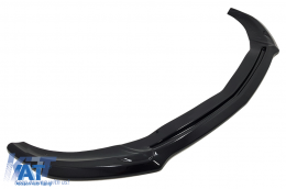 Lip Bara Fata compatibil cu Mercedes A-Class W176 AMG Facelift (2015-2018) Negru Lucios-image-6086440