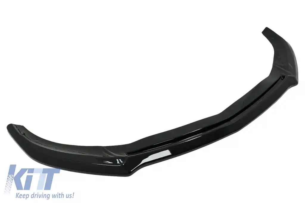 Lip Bara Fata compatibil cu Mercedes A-Class W176 AMG Facelift (2015-2018) Negru Lucios-image-6108100