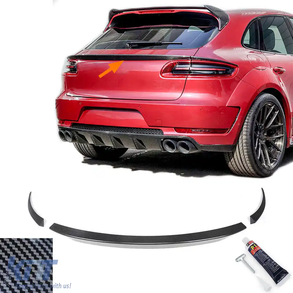 Lipsă de performanță din carbon real pentru aripa spate, potrivită pentru Porsche Macan 2014-2018