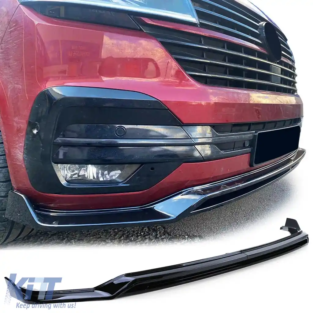 Lipsă spoiler frontal cu splitter și grilă neagră lucioasă, potrivită pentru VW Bus T6.1 din 19-image-6200157